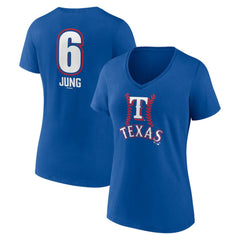 Josh Jung Texas Rangers Women's Fastball Player Name & Number V-Neck T-Shirt discount
