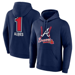 Ozzie Albies Atlanta Braves Fastball Player Name & Number Pullover Hoodie Lifestyle