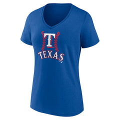 Evan Carter Texas Rangers Women's Fastball Player Name & Number V-Neck T-Shirt Near Me