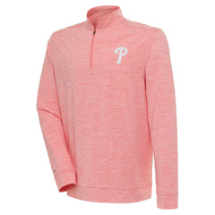 Philadelphia Phillies Antigua Bright Quarter-Zip Pullover Top Lifestyle