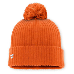 Philadelphia Flyers - Fanatics Primary Logo Cuffed Knit Hat with Pom Orange