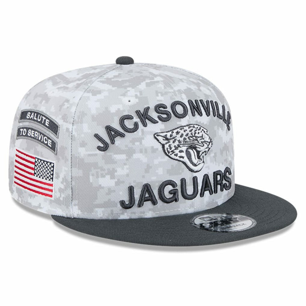 Jacksonville Jaguars New Era 2024 Salute To Service 9FIFTY Snapback Hat White/Graphite - NFL