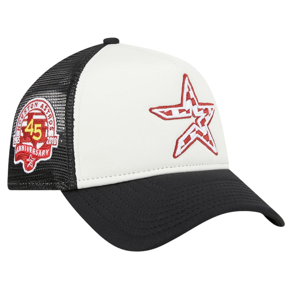 Houston Astros New Era Checkered Flag A-Frame Trucker 9FORTY Adjustable Hat for sale