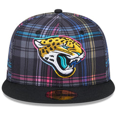 Jacksonville Jaguars New Era 2024 NFL Crucial Catch Plaid 59FIFTY Fitted Hat Black - NFL