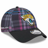 Jacksonville Jaguars New Era 2024 NFL Crucial Catch Plaid 9FORTY Adjustable Hat Black - NFL
