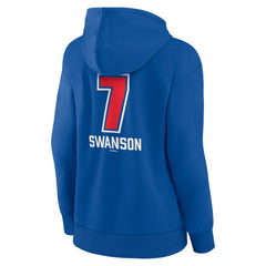 Dansby Swanson Chicago Cubs Women's Fastball Player Name & Number Pullover Hoodie for sale