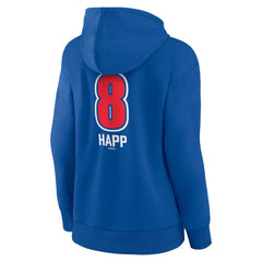 Ian Happ Chicago Cubs Women's Fastball Player Name & Number Pullover Hoodie On Sale