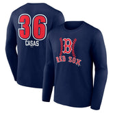 Triston Casas Boston Red Sox Fastball Player Name & Number Long Sleeve T-Shirt Sale
