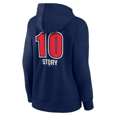 Trevor Story Boston Red Sox Women's Fastball Player Name & Number Pullover Hoodie Clearance