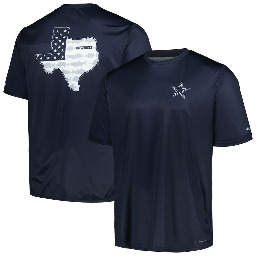 Dallas Cowboys Terminal Tackle Omni-Shade Texas T-Shirt Navy - Columbia