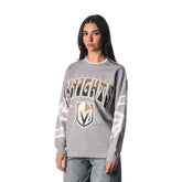 Vegas Golden Knights The Wild Collective Unisex Tie-Dye Double Collar Pullover Sweatshirt Gray