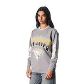 Pittsburgh Penguins The Wild Collective Unisex Tie-Dye Double Collar Pullover Sweatshirt Gray