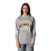 Boston Bruins The Wild Collective Unisex Tie-Dye Double Collar Pullover Sweatshirt Gray