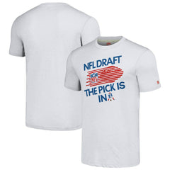 New England Patriots Homage Unisex 2024 Team Draft Tri-Blend T-Shirt Heather Gray - NFL