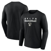NBA - Brooklyn Nets Pick & Roll Coverage Long Sleeve T-Shirt - Black