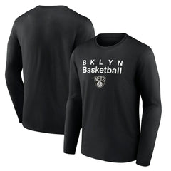 NBA - Brooklyn Nets Pick & Roll Coverage Long Sleeve T-Shirt - Black