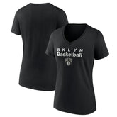 NBA - Brooklyn Nets Pick & Roll Coverage V-Neck T-Shirt - Black