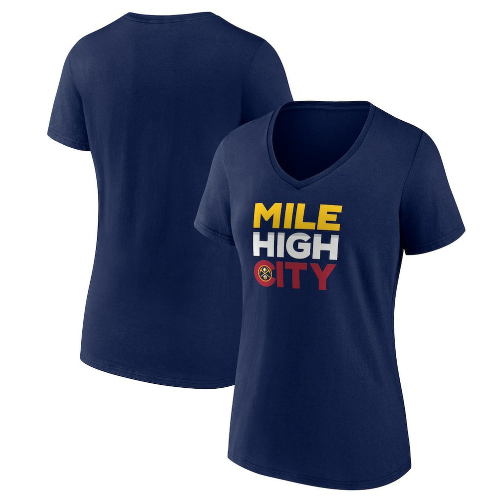 NBA - Denver Nuggets Pick & Roll Coverage V-Neck T-Shirt - Navy