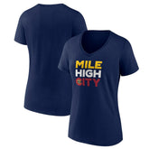 NBA - Denver Nuggets Pick & Roll Coverage V-Neck T-Shirt - Navy