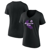 NBA - Sacramento Kings Pick & Roll Coverage V-Neck T-Shirt - Black
