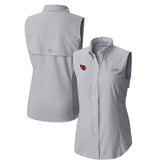 Arizona Cardinals Women's PFG Tamiami Omni-Shade Sleeveless Button-Up Shirt Gray - Columbia