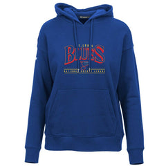 St. Louis Blues - Levelwear Women's Retro Adorn Spellout Pullover Hoodie Blue