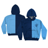 Manchester City Vive La Fete Youth Color Block Fleece Pullover Hoodie - Navy/Sky Blue