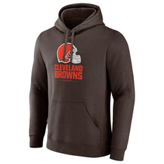 Cleveland Browns Team Lockup Pullover Hoodie Brown - Fanatics