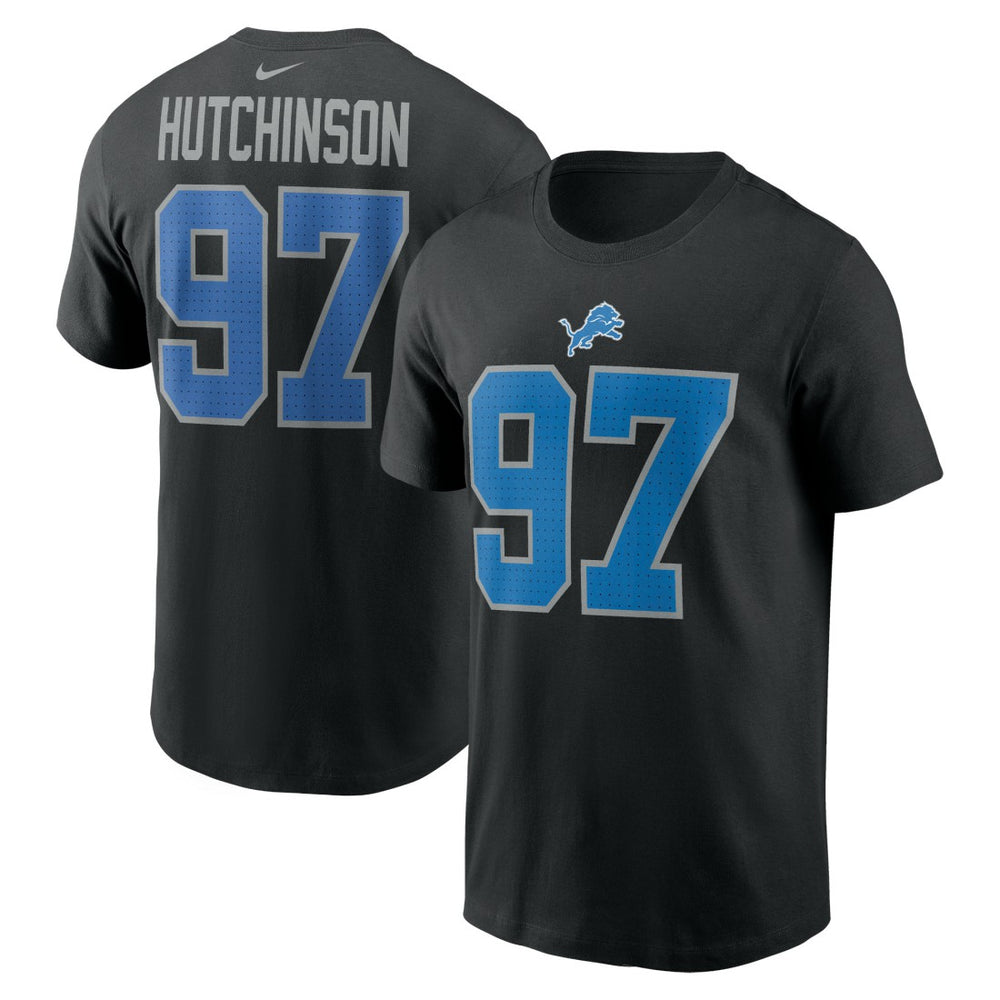 Aidan Hutchinson Detroit Lions Player Name & Number T-Shirt Black - Nike