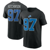 Aidan Hutchinson Detroit Lions Player Name & Number T-Shirt Black - Nike
