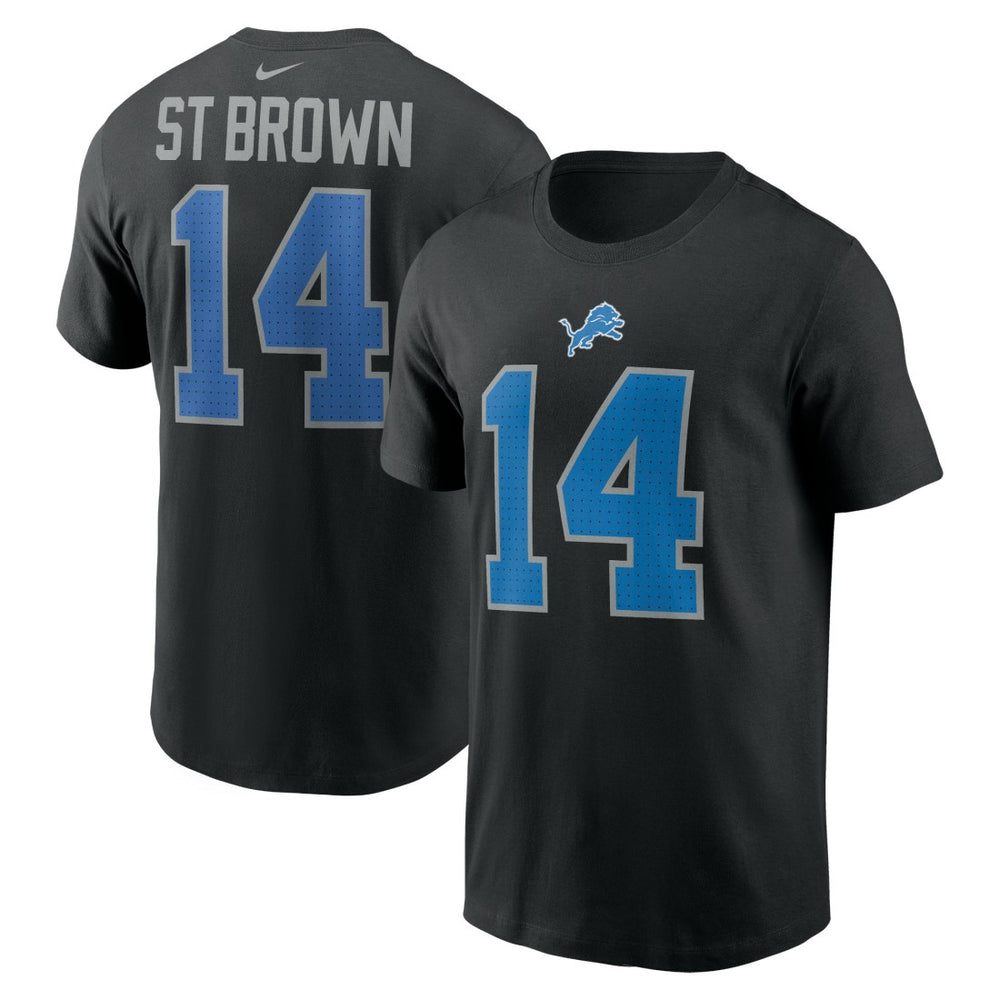 Amon-Ra St. Brown Detroit Lions Player Name & Number T-Shirt Black - Nike