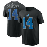 Amon-Ra St. Brown Detroit Lions Player Name & Number T-Shirt Black - Nike