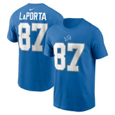 Sam LaPorta Detroit Lions Name & Number T-Shirt Blue - Nike