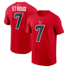 C.J. Stroud Houston Texans Player Name & Number T-Shirt Red - Nike