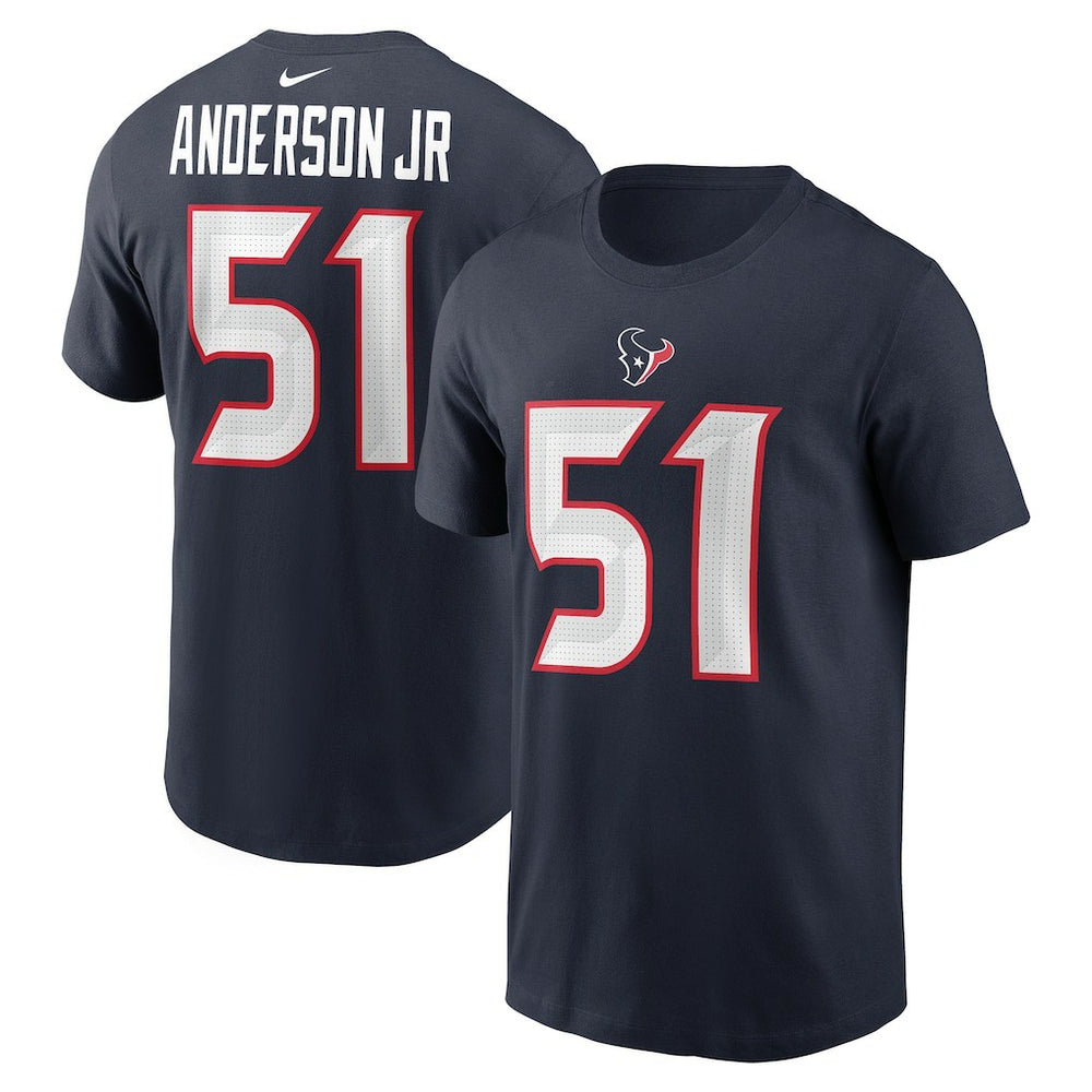 Will Anderson Jr. Houston Texans Player Name & Number T-Shirt Navy - Nike