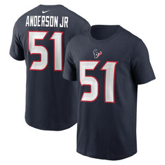 Will Anderson Jr. Houston Texans Player Name & Number T-Shirt Navy - Nike