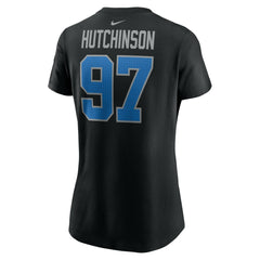 Aidan Hutchinson Detroit Lions Women's Player Name & Number T-Shirt Black - Nike