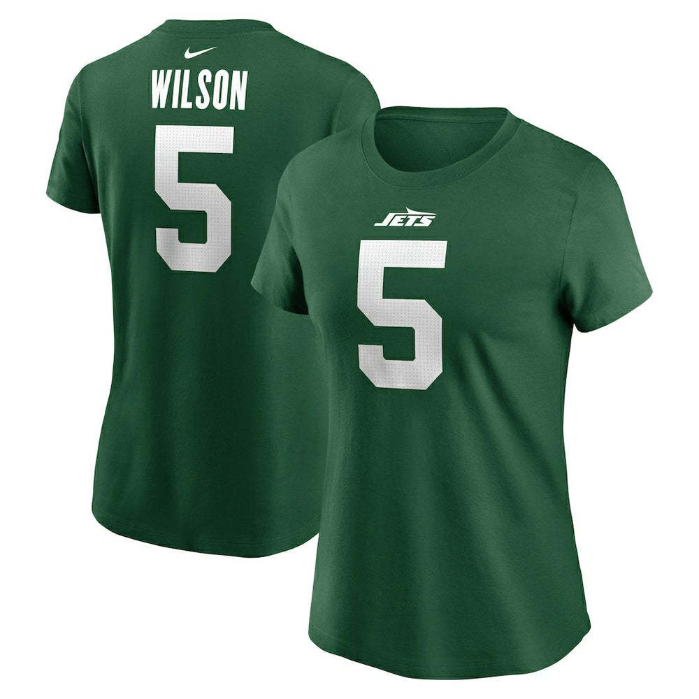 Garrett Wilson New York Jets Women's Player Name & Number T-Shirt Green - Nike
