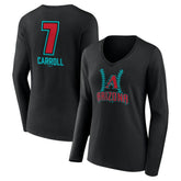 Corbin Carroll Arizona Diamondbacks Women's Name & Number Fastball V-Neck Long Sleeve T-Shirt Online