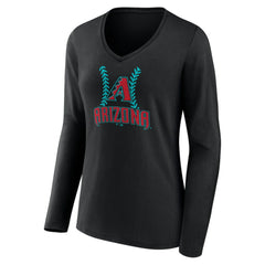 Corbin Carroll Arizona Diamondbacks Women's Name & Number Fastball V-Neck Long Sleeve T-Shirt Online