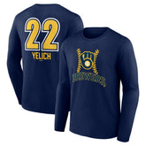 Christian Yelich Milwaukee Brewers Name & Number Fastball Long Sleeve T-Shirt On Sale