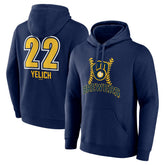Christian Yelich Milwaukee Brewers Name & Number Fastball Pullover Hoodie discount