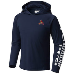 St. Louis Cardinals Columbia Youth Terminal Tackle Long Sleeve Hoodie T-Shirt On Sale