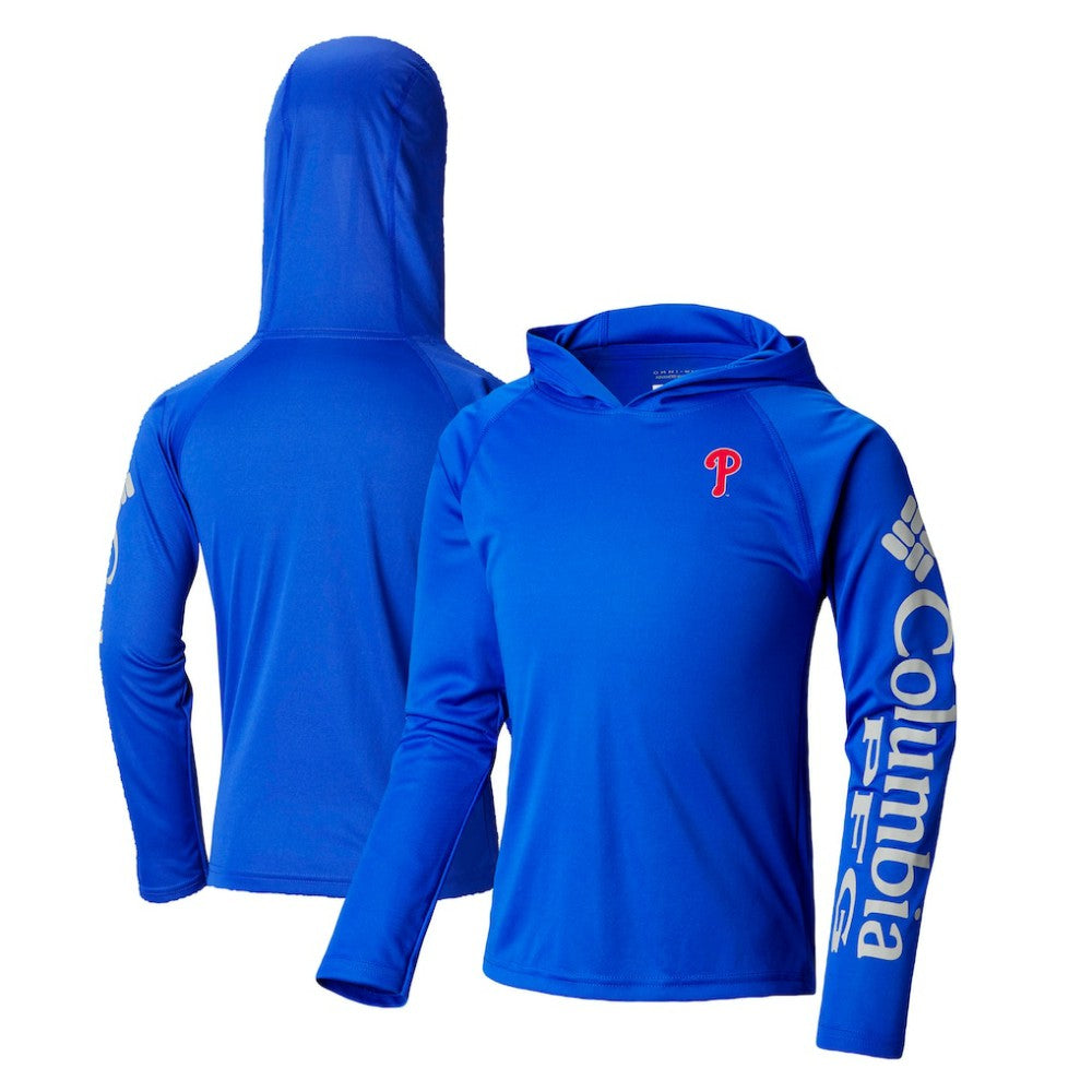 Philadelphia Phillies Columbia Youth Terminal Tackle Long Sleeve Hoodie T-Shirt Online