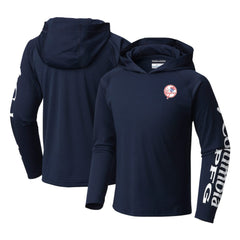 New York Yankees Columbia Youth Terminal Tackle Long Sleeve Hoodie T-Shirt On Sale