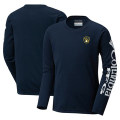 Milwaukee Brewers Columbia Youth Terminal Tackle Long Sleeve T-Shirt Near Me