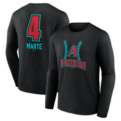 Ketel Marte Arizona Diamondbacks Name & Number Fastball Long Sleeve T-Shirt discount