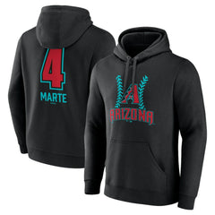 Ketel Marte Arizona Diamondbacks Name & Number Fastball Pullover Hoodie Sale
