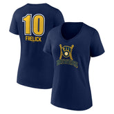 Sal Frelick Milwaukee Brewers Women's Name & Number Fastball V-Neck T-Shirt Online