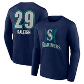 Cal Raleigh Seattle Mariners Name & Number Fastball Long Sleeve T-Shirt Sale
